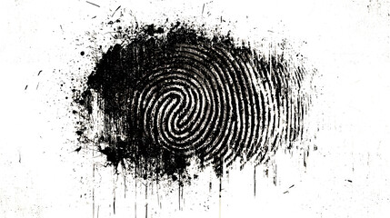 Golden fingerprint on black