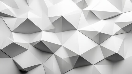 Fototapeta premium Abstract White Polygonal Background Geometric Pattern D Design Modern Wall Art