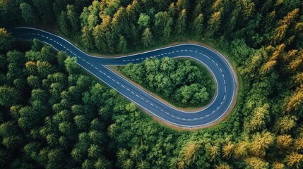 A conceptual path to success in business, featuring strategic checkpoints along a winding road.
