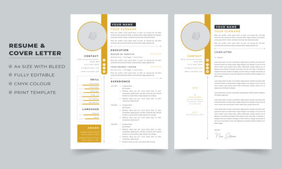 multipurpose and Minimalist resume template or clean resume template for Business Job Applications