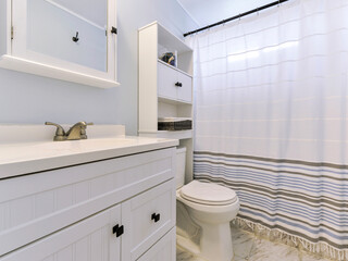 Modern residential bathroom interior