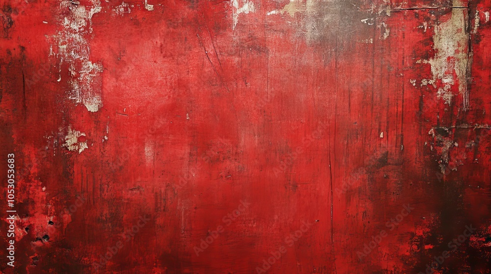 Poster grunge red background texture with vintage distressed look, rustic pattern, and abstract worn surfac