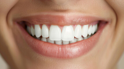 Obraz premium bright smile showcasing healthy, white teeth and well groomed lips, reflecting confidence and happiness. This captures essence of dental care and personal hygiene