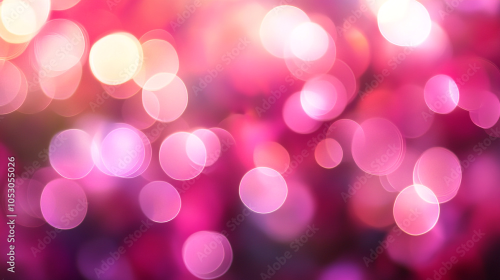 Poster soft pink bokeh lights creating a dreamy atmosphere in a blurred background setting