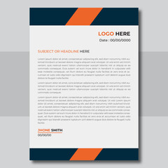 Modern corporate letterhead template design

