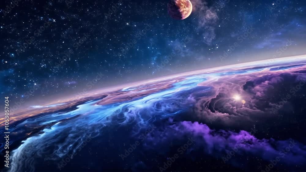 Poster captivating collection colorful graphics designed deep space science fiction wallpaper highlighting 