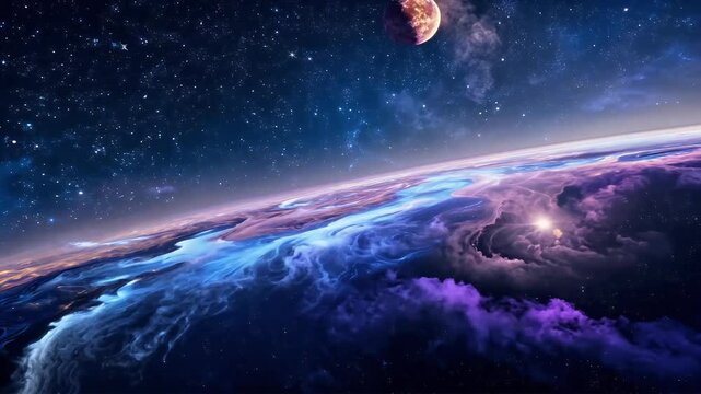 captivating collection colorful graphics designed deep space science fiction wallpaper highlighting beauty universe including water waves clouds celestial bodies 4K black hole galaxy earth