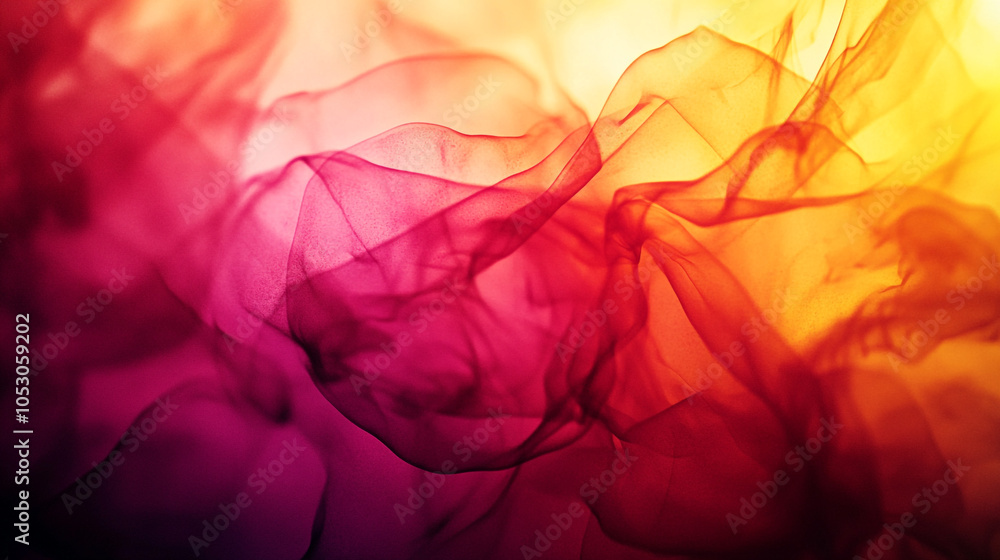 Poster Abstract swirling patterns of colorful fabric creating a vibrant visual display