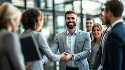 Happy motivated millennial man