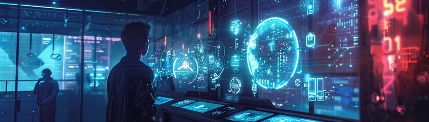 Naklejka premium A cybernetic enhancement boutique