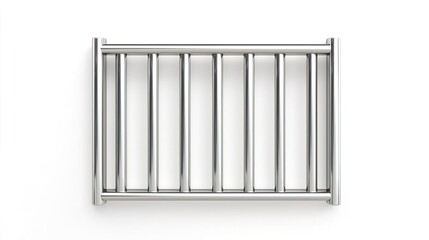 Silver Bars Against White Background