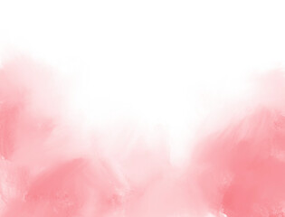 Pink or red watercolor background. Artistic hand drawn. Isolated on white background.