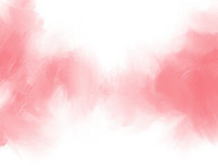 Pink or red watercolor background. Artistic hand drawn. Isolated on white background.