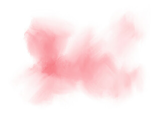 Pink or red watercolor background. Artistic hand drawn. Isolated on white background.