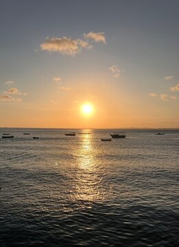 sunset over the sea