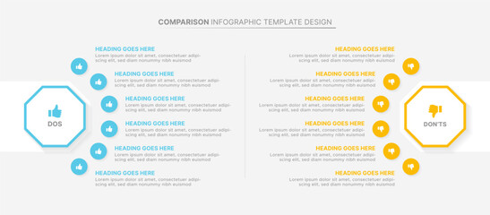 Dos and Don’ts Comparison Modern Infographic Design Template