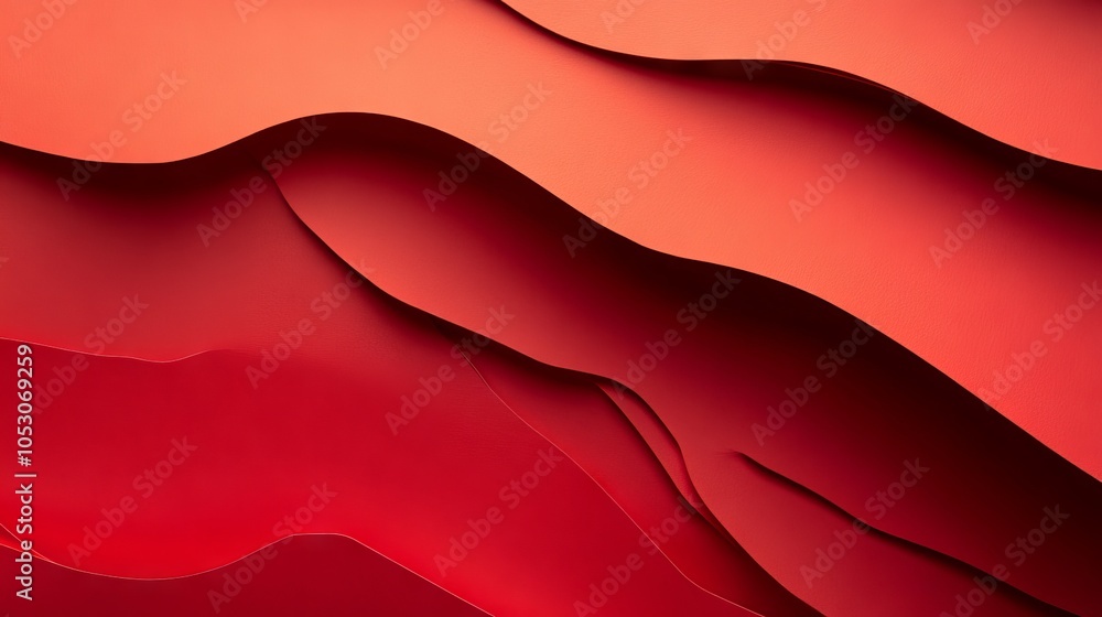 Poster bright red abstract texture of blank paper background with vibrant color and minimalist design for c