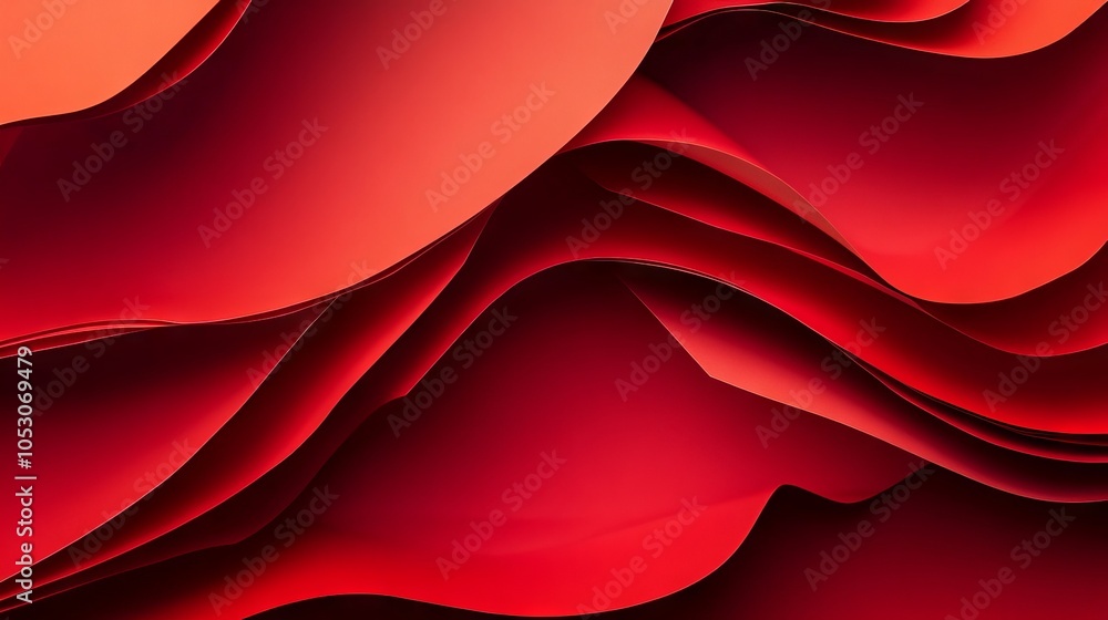 Poster bright red abstract texture of blank paper background with vibrant color and minimalist design for c