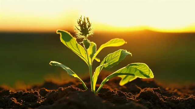 dramatic timelapse video capturing growth alfalfa plants dynamically sprout soil symbolizing birth new life nature presented highquality 4K agriculture bean botany cultivation diet farming