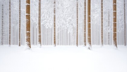 Fototapeta premium Serene Winter Forest Tranquil Snowy Landscape for Christmas and New Year Backdrops