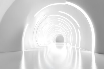 Obraz premium Abstract White Tunnel