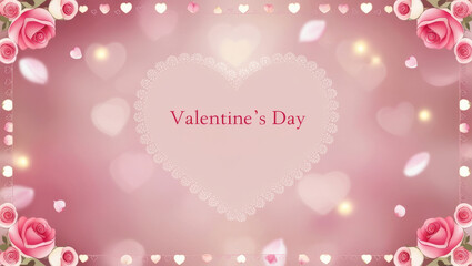 Pink Hearts Valentine Card Vector Illustration for Love, Romance, Wedding, and Romantic Design