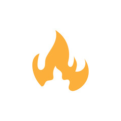 Fire icon logo design template isolated illustration