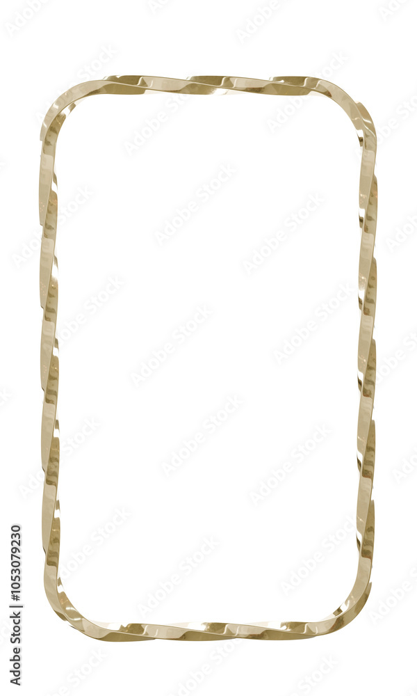 Poster twisted gold: a mesmerizing play of light and shadow on this golden möbius frame creates a captivati