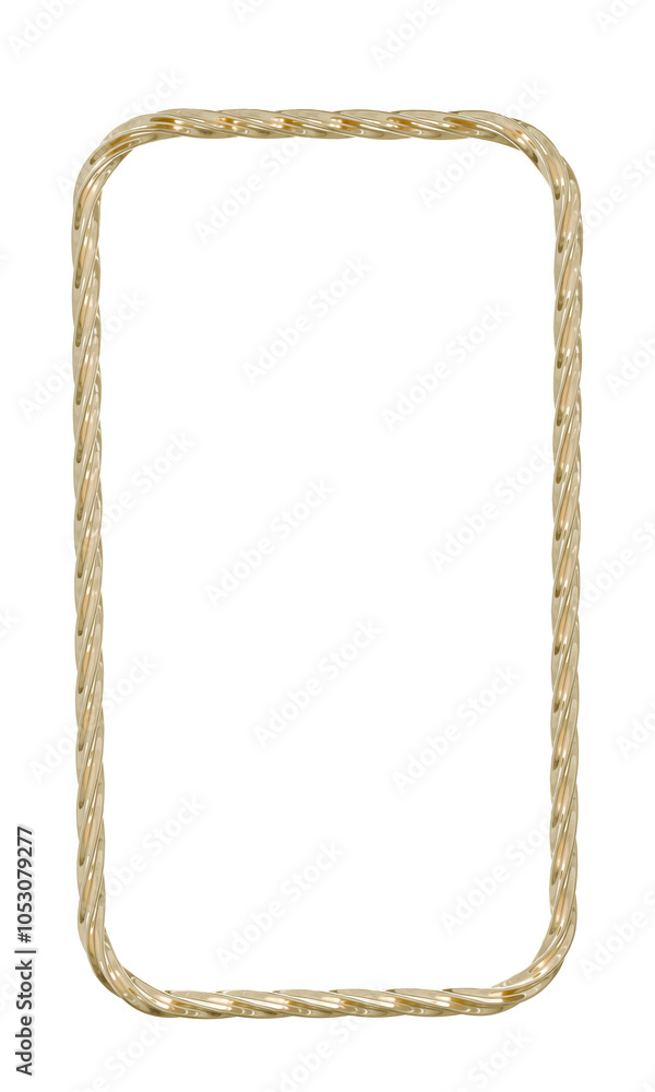 Poster infinite gold: this golden möbius frame offers a unique and eye-catching design element for any proj