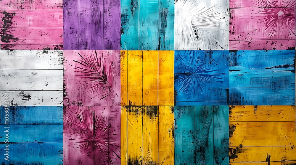 Poster vibrant geometric patterns a captivating exploration of colorful abstract designs for modern spaces 