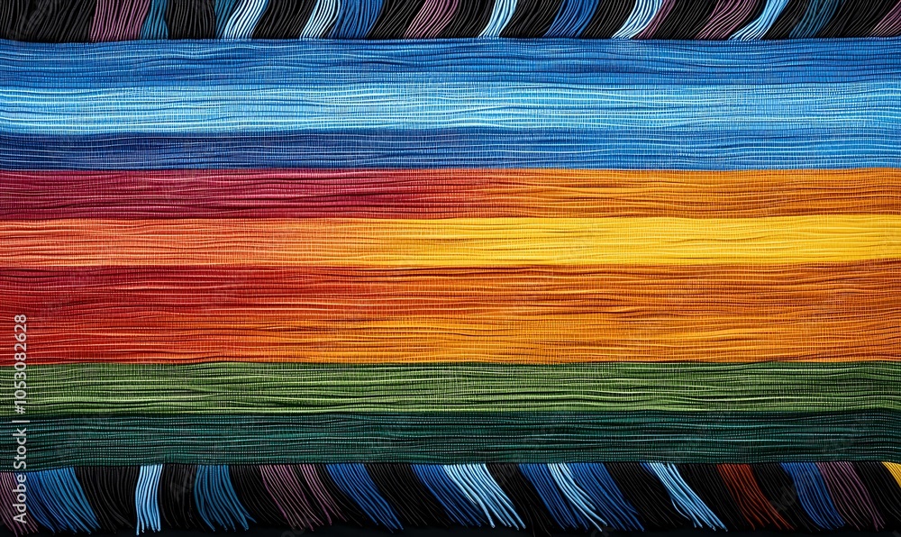 Poster vibrant textures an abstract representation of colorful stripes in artistic design and textile patte
