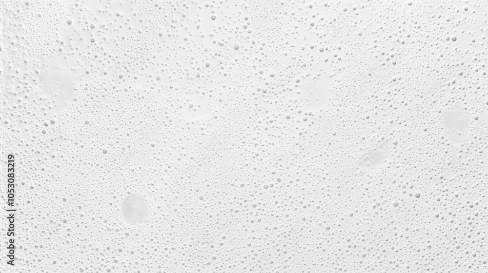 Poster Abstract macro photography, water drops cling to smooth surface, creating intriguing patterns of light and texture