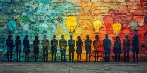 Collaborative Workplace Harmony, vibrant illustration of teamwork, shared values, supportive relationships, fostering a positive culture