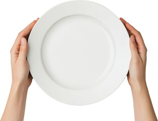 Empty plate in hands