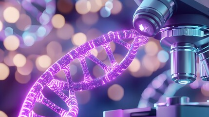 Fototapeta premium DNA Microscope Science