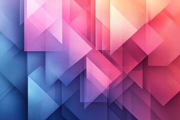 Fototapeta premium Abstract geometric background with blue, pink, and orange colors.