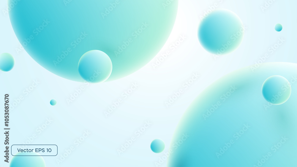 Poster morphing colorful blobs. vector 3d illustration. abstract 3d background. gradient background with tu