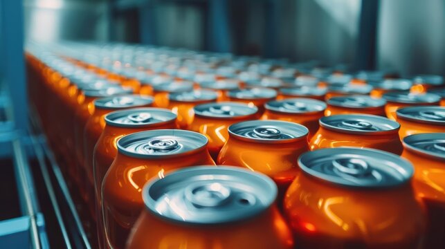 Close-up RAW Style of Small-batch craft beer canning, microbrewery process