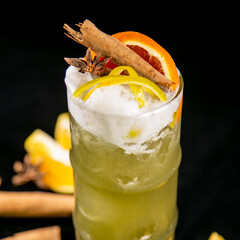 Citrus Tropical Cocktail whit orange and lemon