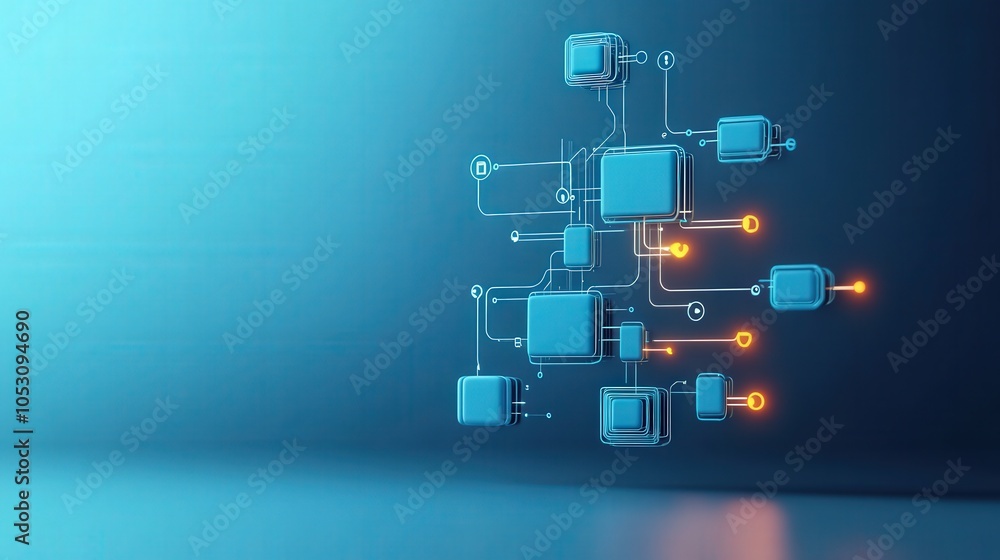 Aufkleber exploring the connectivity of digital networks through stylized graphic representations
