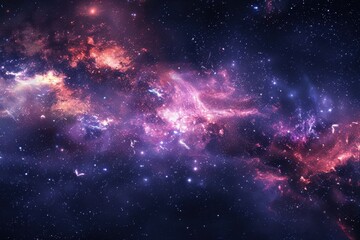 Glowing Nebula and Stars in the Cosmos