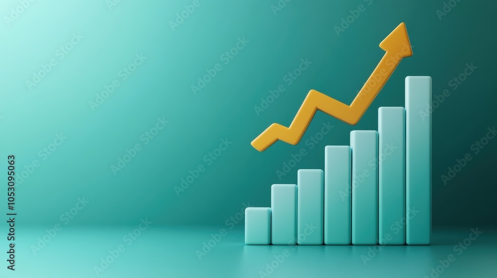 Aufkleber visual representation of growth a dynamic graph showcasing business trends and progress