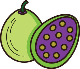 Illustration of hog-plum, Vector illustration of hog-plum, showcasing a simple, minimalistic,stylized vector,colorful design.