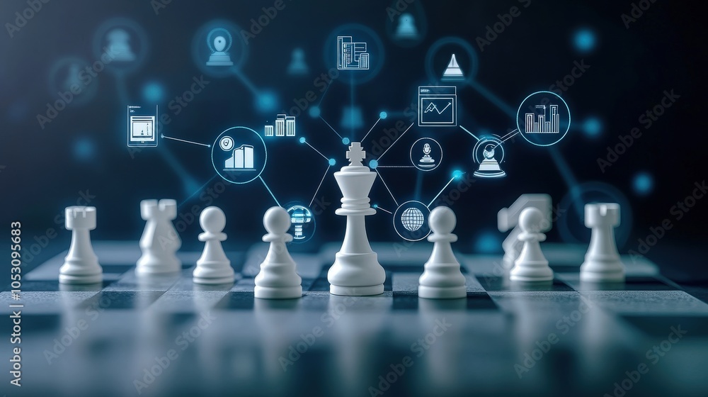 Poster strategic insights the intersection of chess and data analytics in modern business decision making