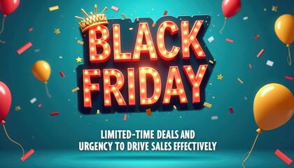 Exciting Black Friday Exclusive Offers Promoting Limited-Time Deals and Urgency to Drive Sales Effectively.