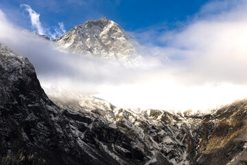 Snow mountains in the west of Sichuan province, Daerpu area, Xiaojin County, Ngawa Tibetan and Qiang Autonomous Prefecture, China