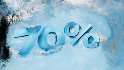 3d percent in ice sale frost winter number 90% 50% 30%