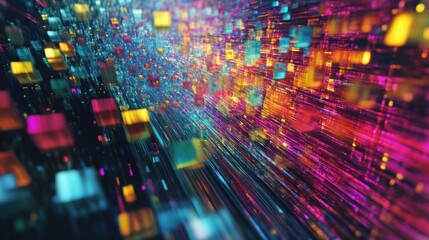 Obraz premium Abstract Digital Data Flow