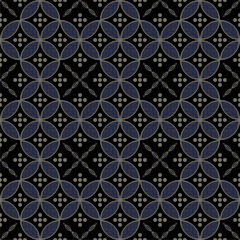 Vector Javanese ethnic batik pattern template with a beautiful and elegant 