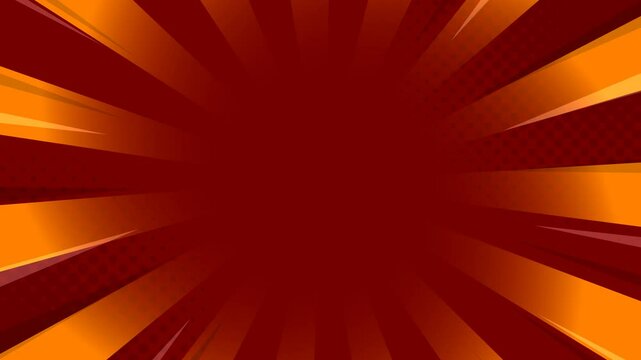 abstract background sunburst rays comic dots animated spiral footage video for sale banner halftone retro comic animation